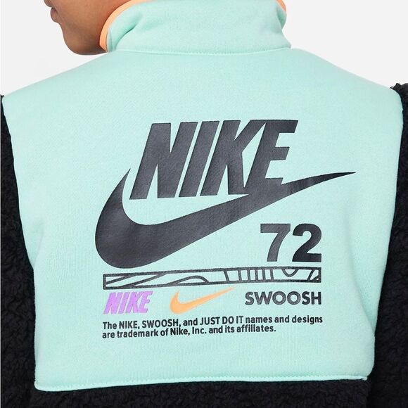 Nike Sportswear Illuminate Sherpa Half-Zip Jacket. Size 6 - Picture 3 of 4